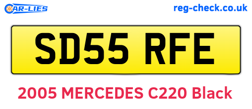 SD55RFE are the vehicle registration plates.