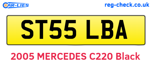ST55LBA are the vehicle registration plates.