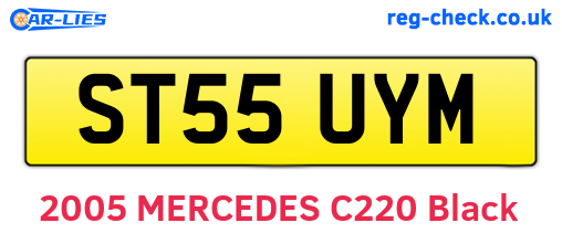 ST55UYM are the vehicle registration plates.
