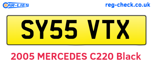 SY55VTX are the vehicle registration plates.