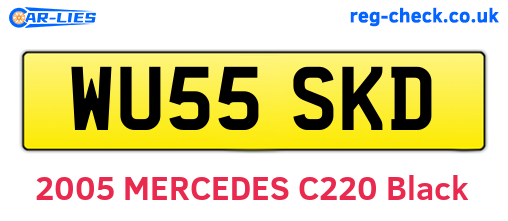 WU55SKD are the vehicle registration plates.