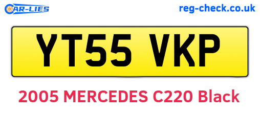 YT55VKP are the vehicle registration plates.