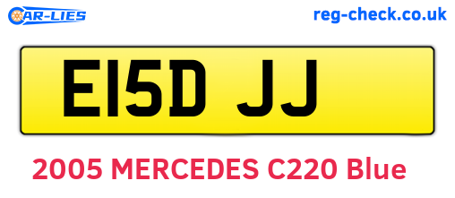 E15DJJ are the vehicle registration plates.