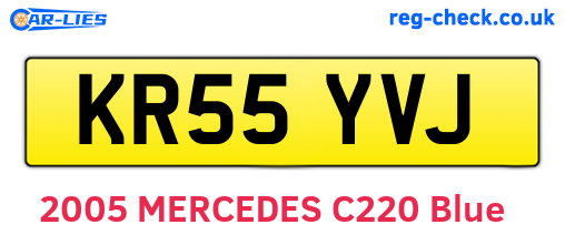 KR55YVJ are the vehicle registration plates.