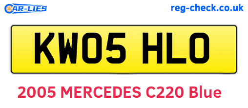 KW05HLO are the vehicle registration plates.