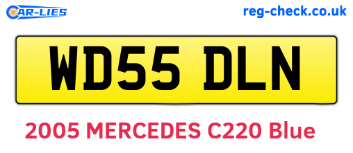 WD55DLN are the vehicle registration plates.