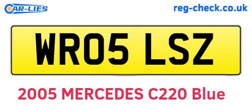 WR05LSZ are the vehicle registration plates.