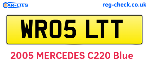 WR05LTT are the vehicle registration plates.