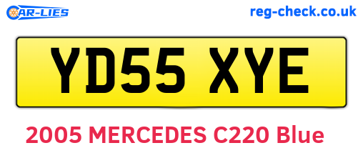 YD55XYE are the vehicle registration plates.