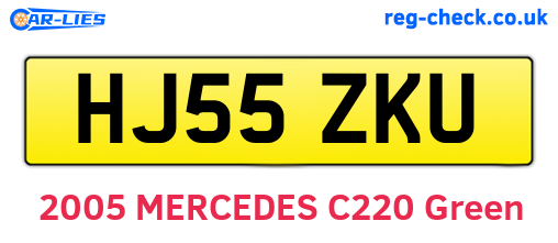 HJ55ZKU are the vehicle registration plates.