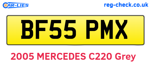 BF55PMX are the vehicle registration plates.