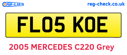 FL05KOE are the vehicle registration plates.