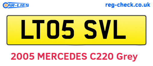LT05SVL are the vehicle registration plates.