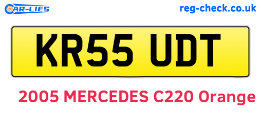 KR55UDT are the vehicle registration plates.