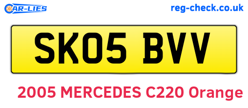SK05BVV are the vehicle registration plates.