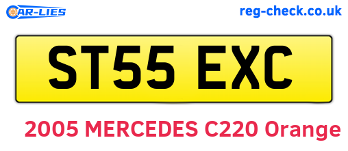 ST55EXC are the vehicle registration plates.