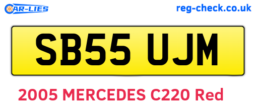 SB55UJM are the vehicle registration plates.