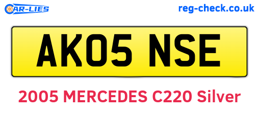 AK05NSE are the vehicle registration plates.