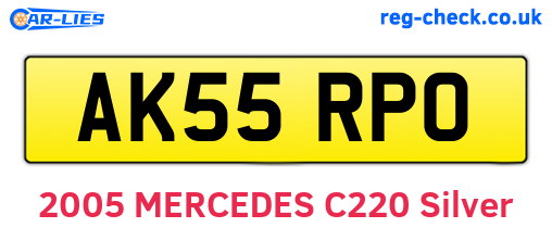 AK55RPO are the vehicle registration plates.