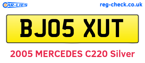 BJ05XUT are the vehicle registration plates.