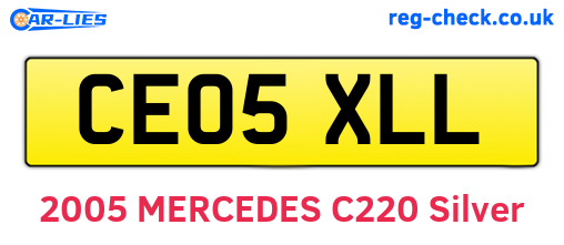 CE05XLL are the vehicle registration plates.