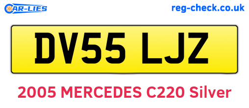 DV55LJZ are the vehicle registration plates.