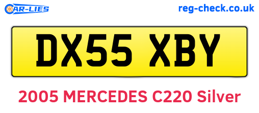 DX55XBY are the vehicle registration plates.