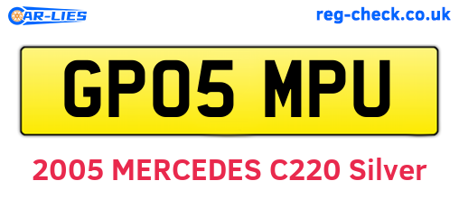 GP05MPU are the vehicle registration plates.