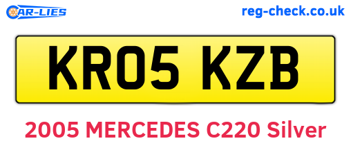 KR05KZB are the vehicle registration plates.