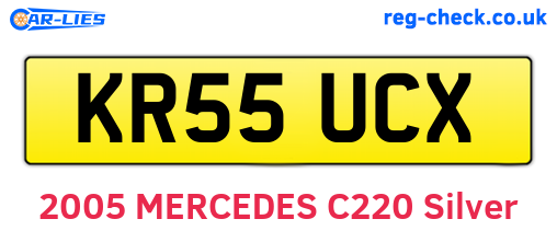 KR55UCX are the vehicle registration plates.