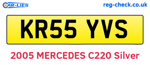 KR55YVS are the vehicle registration plates.