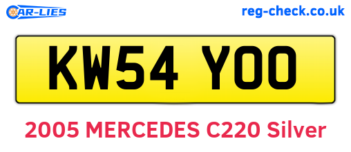 KW54YOO are the vehicle registration plates.