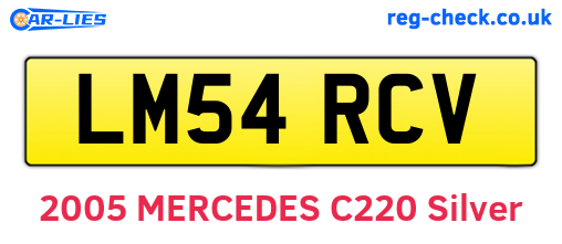 LM54RCV are the vehicle registration plates.