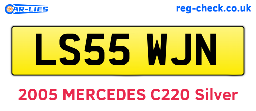 LS55WJN are the vehicle registration plates.
