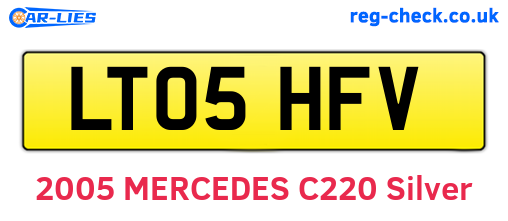 LT05HFV are the vehicle registration plates.