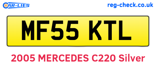 MF55KTL are the vehicle registration plates.