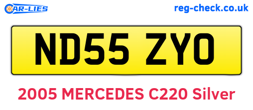 ND55ZYO are the vehicle registration plates.