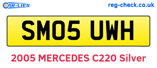 SM05UWH are the vehicle registration plates.
