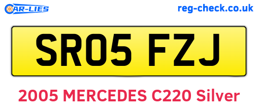 SR05FZJ are the vehicle registration plates.