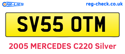 SV55OTM are the vehicle registration plates.