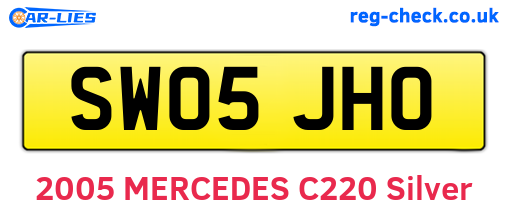 SW05JHO are the vehicle registration plates.