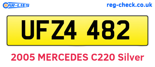 UFZ4482 are the vehicle registration plates.