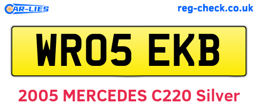 WR05EKB are the vehicle registration plates.