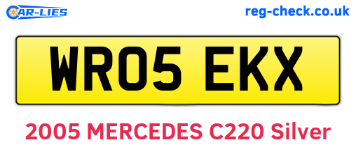 WR05EKX are the vehicle registration plates.
