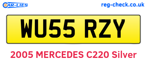 WU55RZY are the vehicle registration plates.