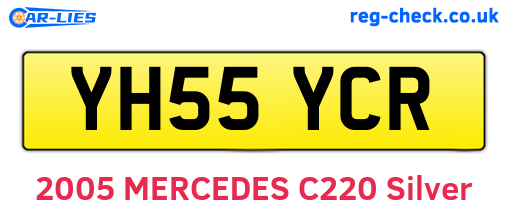 YH55YCR are the vehicle registration plates.