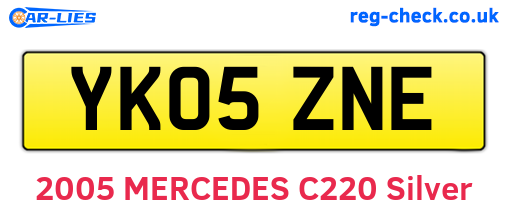 YK05ZNE are the vehicle registration plates.