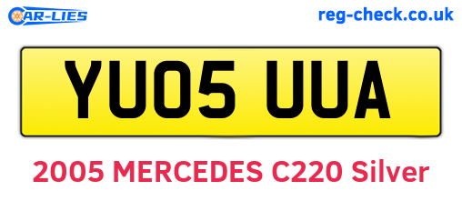 YU05UUA are the vehicle registration plates.