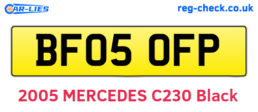 BF05OFP are the vehicle registration plates.