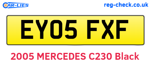 EY05FXF are the vehicle registration plates.